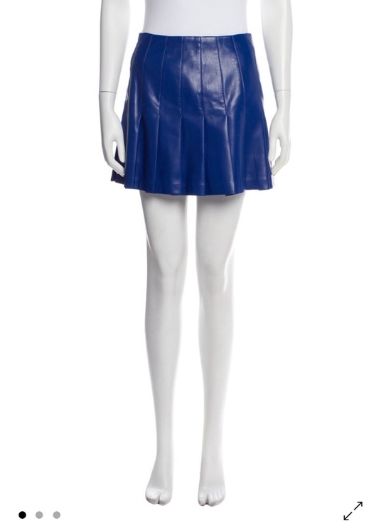 Alice + Olivia Dresses & Skirts - Alice + Olivia Royal Blue Pleated Leather Mini Skirt, NWT , size 6